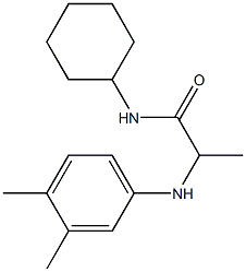 N-cyclohexyl-2-[(3,4-dimethylphenyl)amino]propanamide Structure