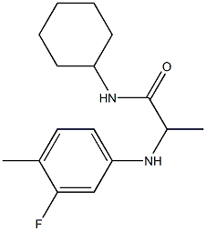 N-cyclohexyl-2-[(3-fluoro-4-methylphenyl)amino]propanamide Structure