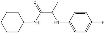 N-cyclohexyl-2-[(4-fluorophenyl)amino]propanamide Structure