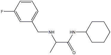 N-cyclohexyl-2-{[(3-fluorophenyl)methyl]amino}propanamide,,结构式