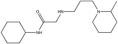 N-cyclohexyl-2-{[3-(2-methylpiperidin-1-yl)propyl]amino}acetamide 结构式