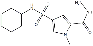 N-cyclohexyl-5-(hydrazinocarbonyl)-1-methyl-1H-pyrrole-3-sulfonamide Structure