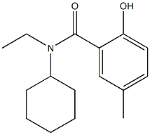 N-cyclohexyl-N-ethyl-2-hydroxy-5-methylbenzamide,,结构式