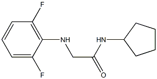 N-cyclopentyl-2-[(2,6-difluorophenyl)amino]acetamide Structure