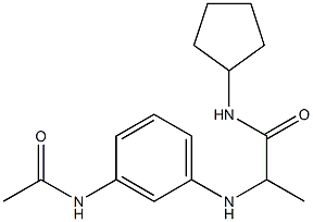 N-cyclopentyl-2-[(3-acetamidophenyl)amino]propanamide Structure