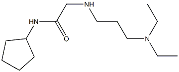 N-cyclopentyl-2-{[3-(diethylamino)propyl]amino}acetamide 化学構造式