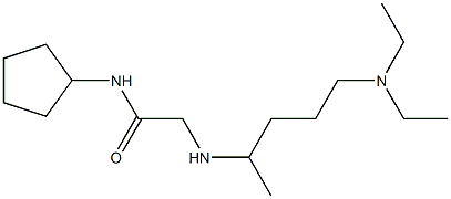 N-cyclopentyl-2-{[5-(diethylamino)pentan-2-yl]amino}acetamide,,结构式