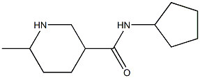 N-cyclopentyl-6-methylpiperidine-3-carboxamide 化学構造式