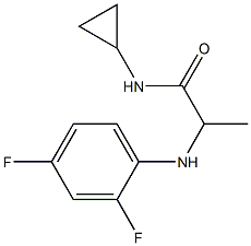 N-cyclopropyl-2-[(2,4-difluorophenyl)amino]propanamide 化学構造式