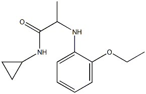 N-cyclopropyl-2-[(2-ethoxyphenyl)amino]propanamide 结构式