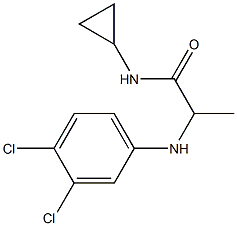 N-cyclopropyl-2-[(3,4-dichlorophenyl)amino]propanamide Structure