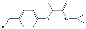 N-cyclopropyl-2-[4-(hydroxymethyl)phenoxy]propanamide,,结构式