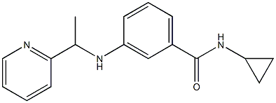 N-cyclopropyl-3-{[1-(pyridin-2-yl)ethyl]amino}benzamide Structure