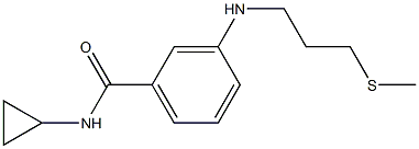 N-cyclopropyl-3-{[3-(methylsulfanyl)propyl]amino}benzamide 结构式