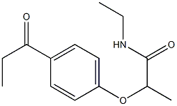 N-ethyl-2-(4-propanoylphenoxy)propanamide Struktur