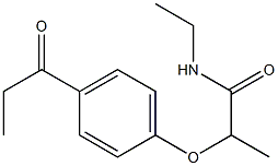 N-ethyl-2-(4-propanoylphenoxy)propanamide Structure