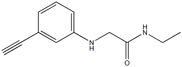 N-ethyl-2-[(3-ethynylphenyl)amino]acetamide Structure