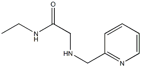 N-ethyl-2-[(pyridin-2-ylmethyl)amino]acetamide,,结构式