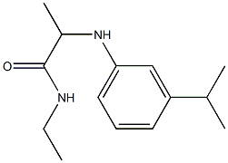 N-ethyl-2-{[3-(propan-2-yl)phenyl]amino}propanamide 化学構造式