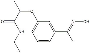 N-ethyl-2-{3-[1-(hydroxyimino)ethyl]phenoxy}propanamide Structure