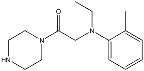 N-ethyl-N-(2-methylphenyl)-N-(2-oxo-2-piperazin-1-ylethyl)amine 化学構造式