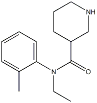 N-ethyl-N-(2-methylphenyl)piperidine-3-carboxamide 化学構造式