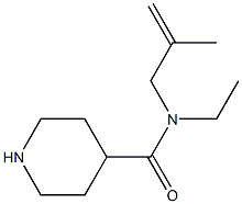 N-ethyl-N-(2-methylprop-2-enyl)piperidine-4-carboxamide,,结构式