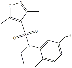 N-ethyl-N-(5-hydroxy-2-methylphenyl)-3,5-dimethyl-1,2-oxazole-4-sulfonamide Structure