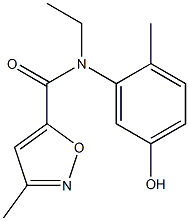 N-ethyl-N-(5-hydroxy-2-methylphenyl)-3-methyl-1,2-oxazole-5-carboxamide Struktur