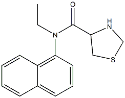 N-ethyl-N-1-naphthyl-1,3-thiazolidine-4-carboxamide,,结构式