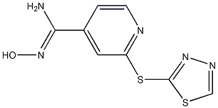 N'-hydroxy-2-(1,3,4-thiadiazol-2-ylsulfanyl)pyridine-4-carboximidamide