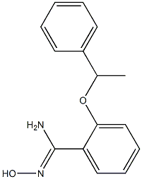N'-hydroxy-2-(1-phenylethoxy)benzene-1-carboximidamide Structure