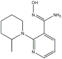 N'-hydroxy-2-(2-methylpiperidin-1-yl)pyridine-3-carboximidamide,,结构式