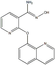 N'-hydroxy-2-(quinolin-8-yloxy)pyridine-3-carboximidamide,,结构式