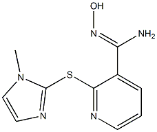 N'-hydroxy-2-[(1-methyl-1H-imidazol-2-yl)sulfanyl]pyridine-3-carboximidamide Structure