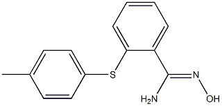 N'-hydroxy-2-[(4-methylphenyl)sulfanyl]benzene-1-carboximidamide,,结构式