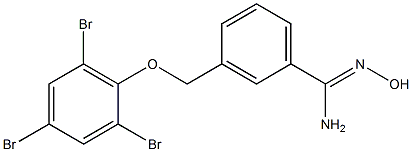 N'-hydroxy-3-(2,4,6-tribromophenoxymethyl)benzene-1-carboximidamide Struktur