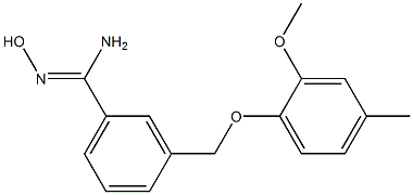 N'-hydroxy-3-[(2-methoxy-4-methylphenoxy)methyl]benzenecarboximidamide Structure