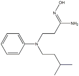N'-hydroxy-3-[(3-methylbutyl)(phenyl)amino]propanimidamide,,结构式