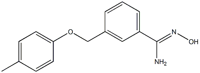 N'-hydroxy-3-[(4-methylphenoxy)methyl]benzenecarboximidamide,,结构式