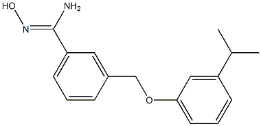 N'-hydroxy-3-[3-(propan-2-yl)phenoxymethyl]benzene-1-carboximidamide 结构式