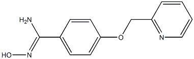 N'-hydroxy-4-(pyridin-2-ylmethoxy)benzenecarboximidamide 化学構造式
