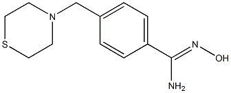 N'-hydroxy-4-(thiomorpholin-4-ylmethyl)benzene-1-carboximidamide 化学構造式