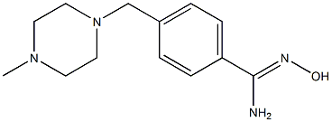 N'-hydroxy-4-[(4-methylpiperazin-1-yl)methyl]benzenecarboximidamide 化学構造式