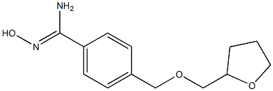 N'-hydroxy-4-[(tetrahydrofuran-2-ylmethoxy)methyl]benzenecarboximidamide Struktur
