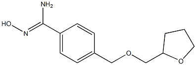 N'-hydroxy-4-[(tetrahydrofuran-2-ylmethoxy)methyl]benzenecarboximidamide 化学構造式