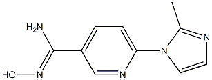 N'-hydroxy-6-(2-methyl-1H-imidazol-1-yl)pyridine-3-carboximidamide 化学構造式