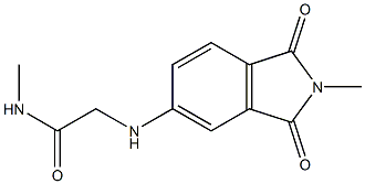 N-methyl-2-[(2-methyl-1,3-dioxo-2,3-dihydro-1H-isoindol-5-yl)amino]acetamide,,结构式