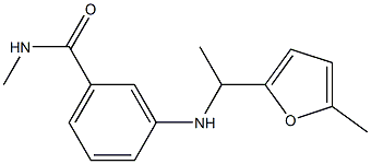 N-methyl-3-{[1-(5-methylfuran-2-yl)ethyl]amino}benzamide 化学構造式