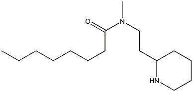 N-methyl-N-[2-(piperidin-2-yl)ethyl]octanamide Structure